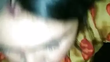 Punjaban gives an Indian blowjob with a condom on