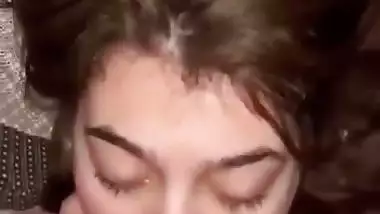 White Indian naked babe sucks the thick dick of her lover