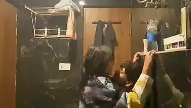 Horny girl’s xxx mms of riding a dick in the bathroom